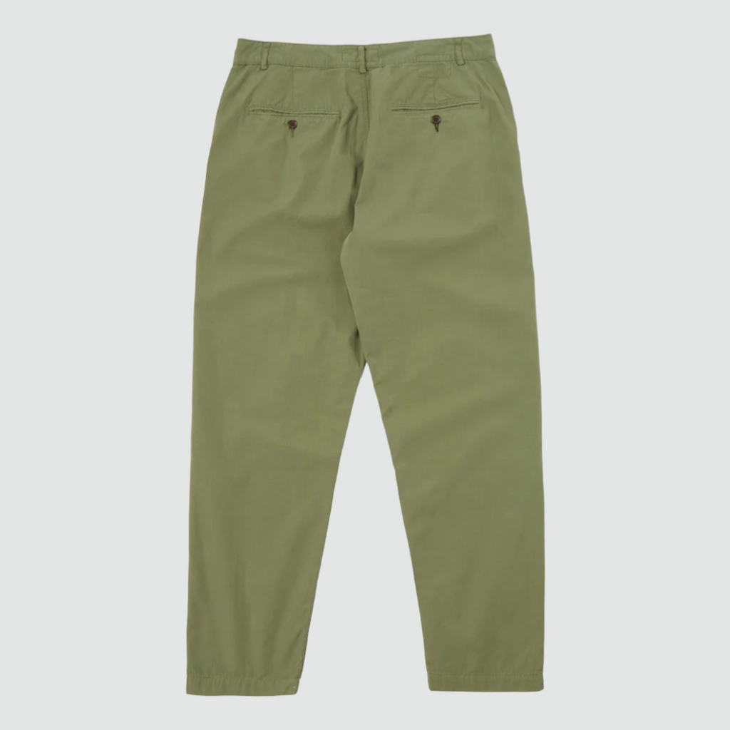 Universal Works Military Chino in Birch Summer Canvas - Comfortable loose-fit trousers crafted from durable mid-weight canvas fabric. Button fly, front and rear pockets