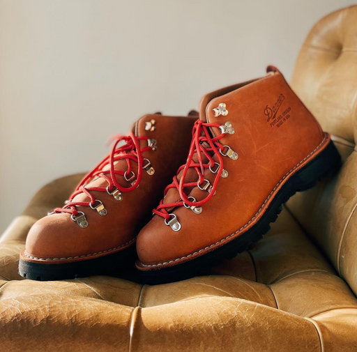 A pair of Danner Mountain Light Gore-Tex Boots that are stocked at Arnold&Co