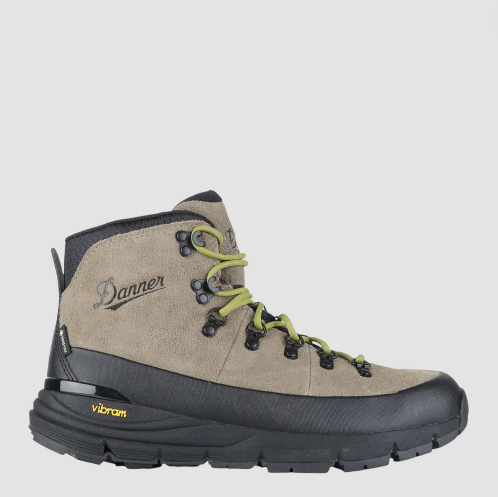 Lightweight waterproof hiking boot with a suede leather upper, Vibram sole, and modern performance heritage design.