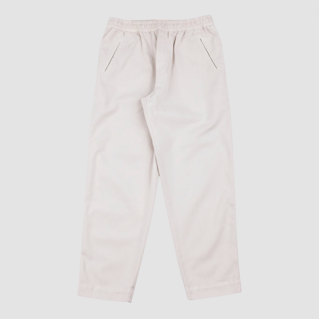 Ecru pants on a white background.