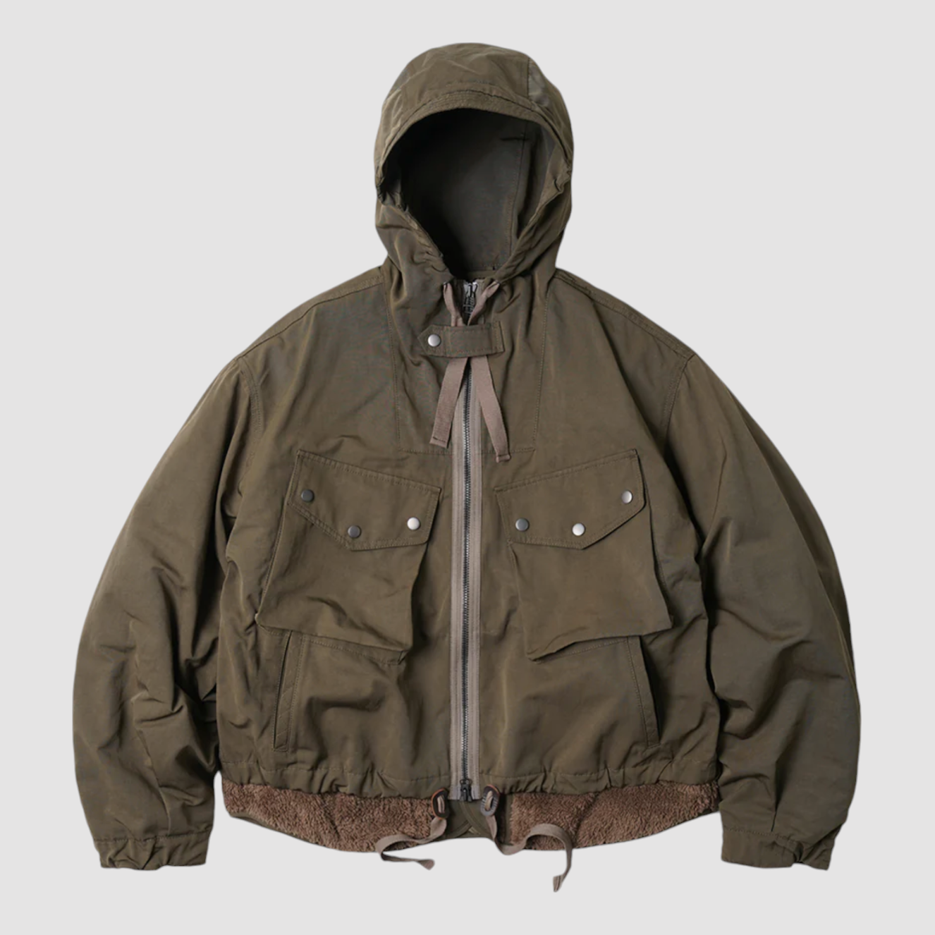 FrizmWorks Smock Hooded 2 In 1 Parka Jacket - Olive