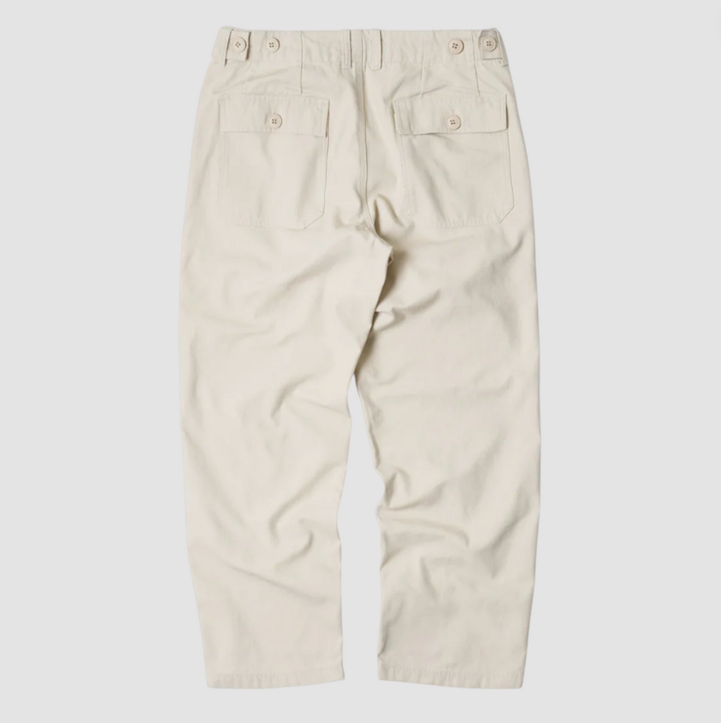 Beige pants on a white background.
