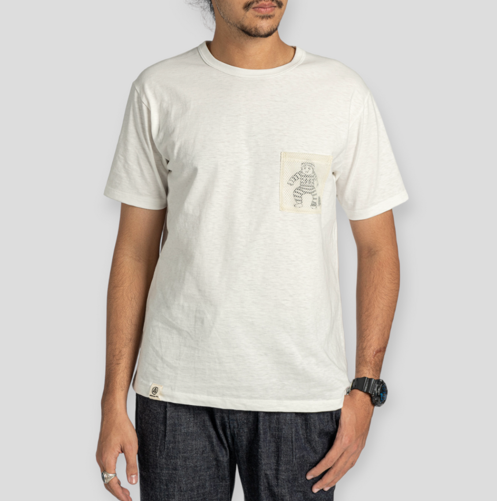 White Momotaro 07-067 T-shirt, crafted in Japan with 100% cotton for durability and a sleek, versatile look.