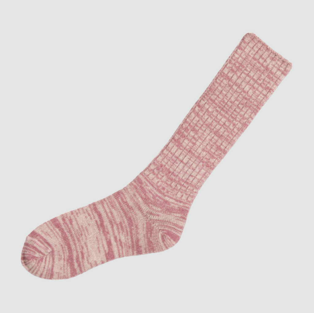 Patapaca Pink Bamboo Socks made with Baby Alpaca and Bamboo for comfort and durability.