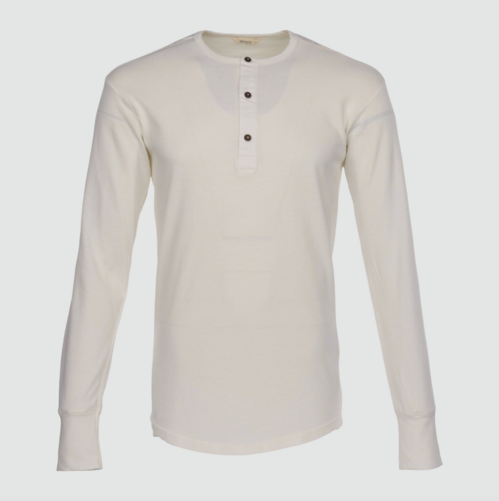 Pike Brothers 1927 Henley Shirt Long Sleeve - Ecru