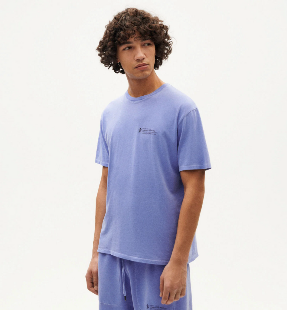 Thinking Mu FTP T-shirt - Indigofera - Organic cotton tee with relaxed fit, round neckline, and short sleeves, sustainably crafted in Portugal