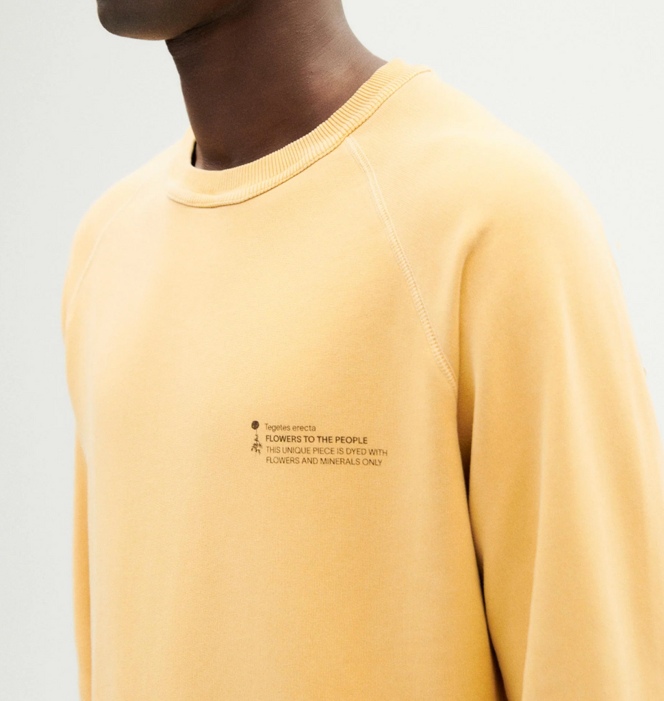 Thinking Mu Tagetes FTP Sweatshirt - Men's organic cotton sweatshirt with regular cut, round neckline, and long sleeves, sustainably crafted in Portugal