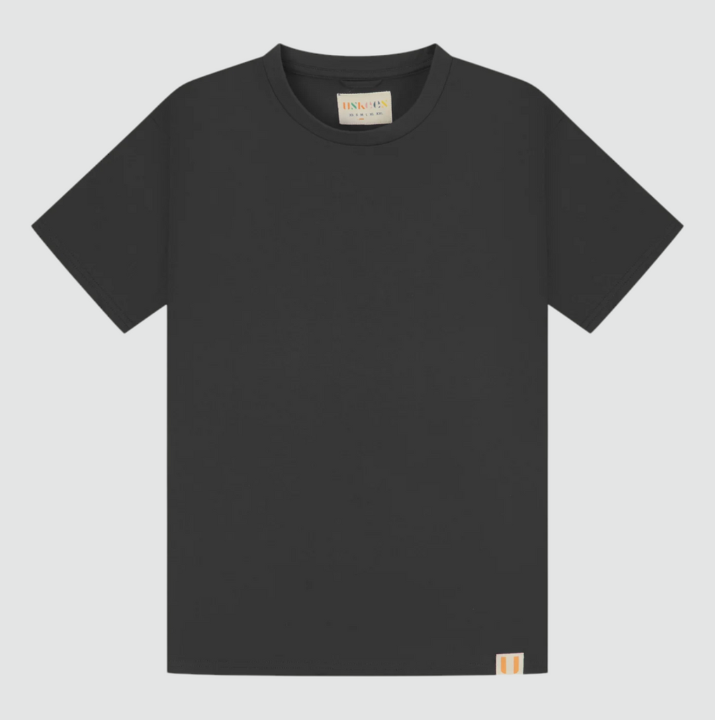 USKEES #7006 T-shirt in Faded Black - Organic cotton jersey, enzyme-washed for comfort and style. Loose, comfortable fit. Available now