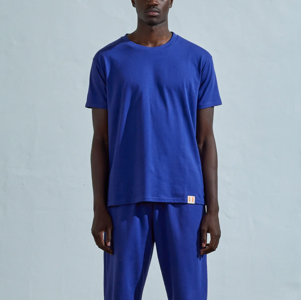 USKEES #7006 T-shirt in Ultra Blue - Organic cotton jersey, enzyme-washed for comfort. Loose, comfortable fit. Available now