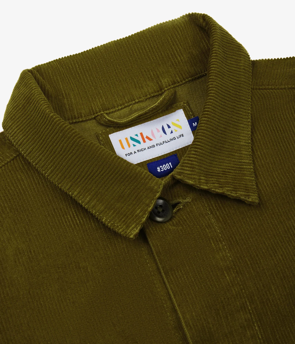 USKEES #3001 Cord Buttoned Overshirt Woodland Green Sheffield