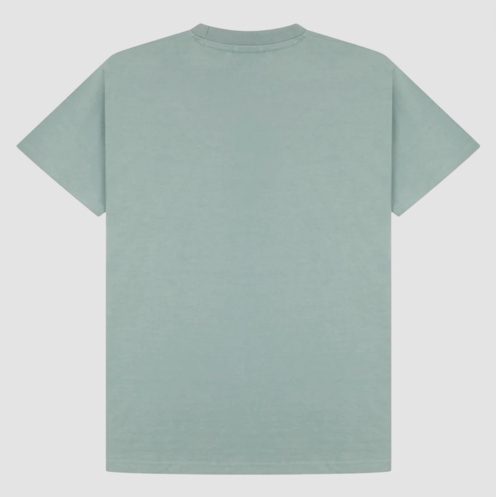 Steel grey loose-fit T-shirt made from medium-weight organic cotton jersey, enzyme washed for a soft, lived-in feel.